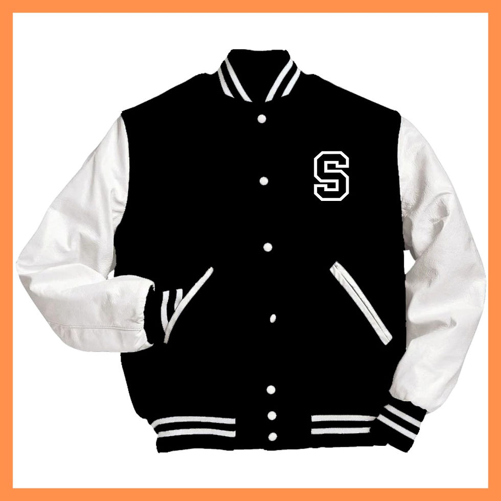 Thumbnail: UNISEX SOLID TYPOGRAPHIC SRCC COLLEGE VARSITY