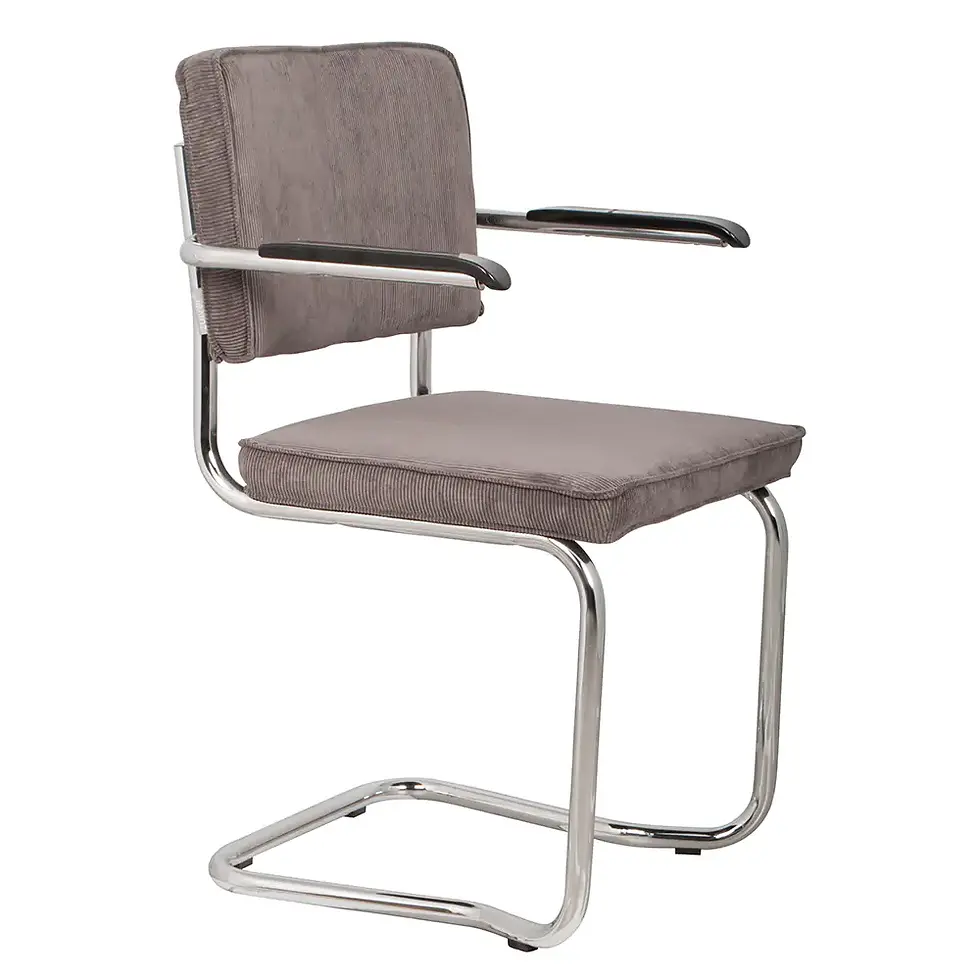 Miniaturbild: Freischwinger mit Cordbezug und Armlehnen