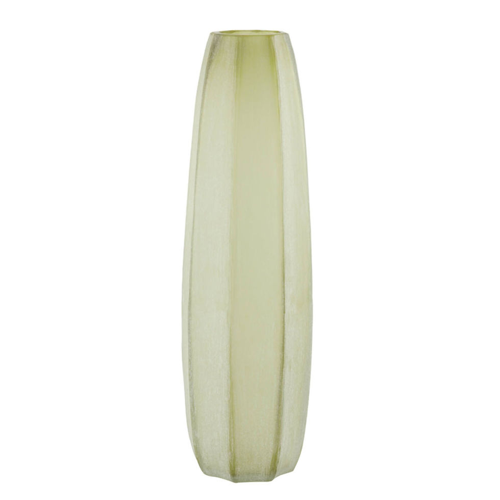 Miniaturbild: Vase aus olivgrünem Glas