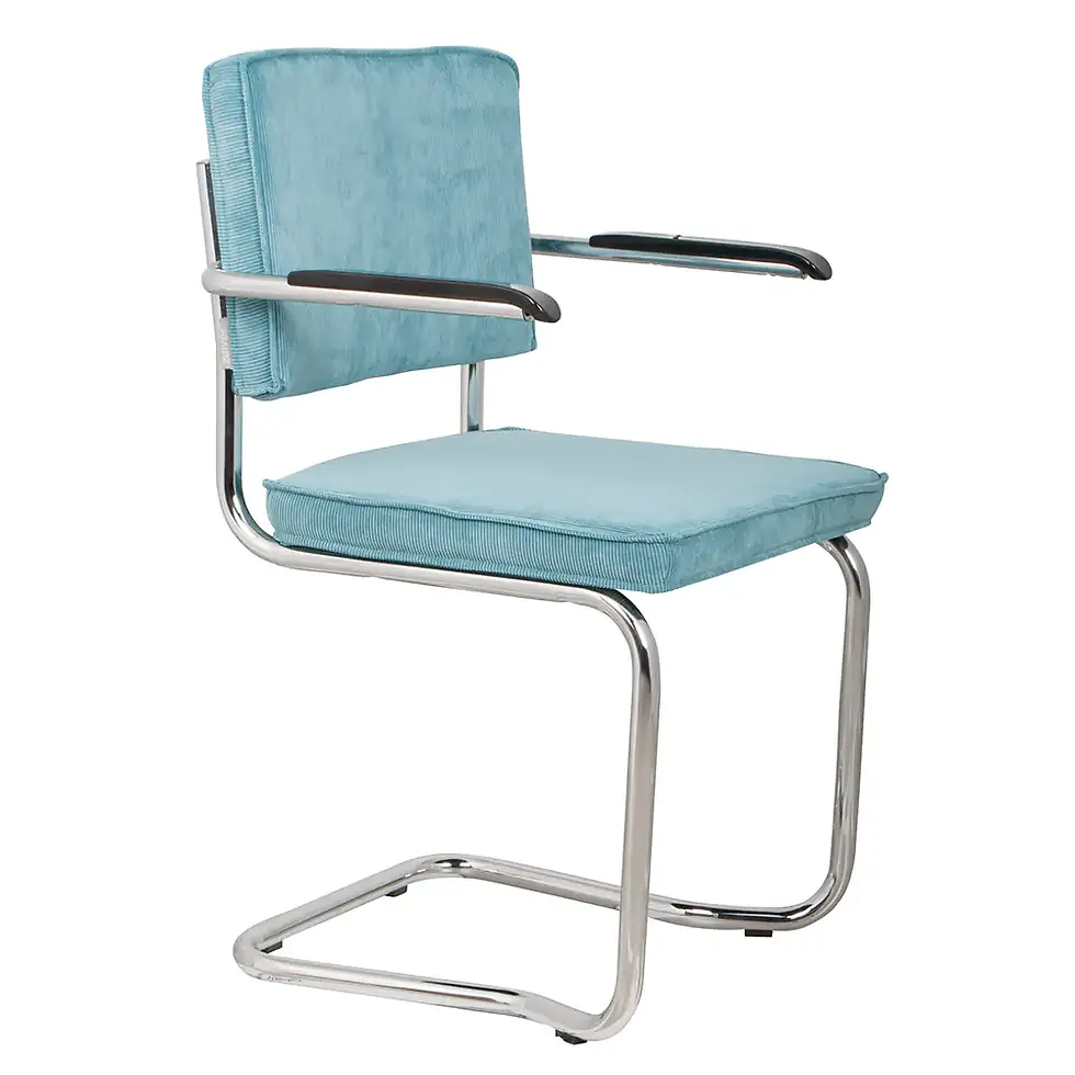 Miniaturbild: Freischwinger mit Cordbezug und Armlehnen