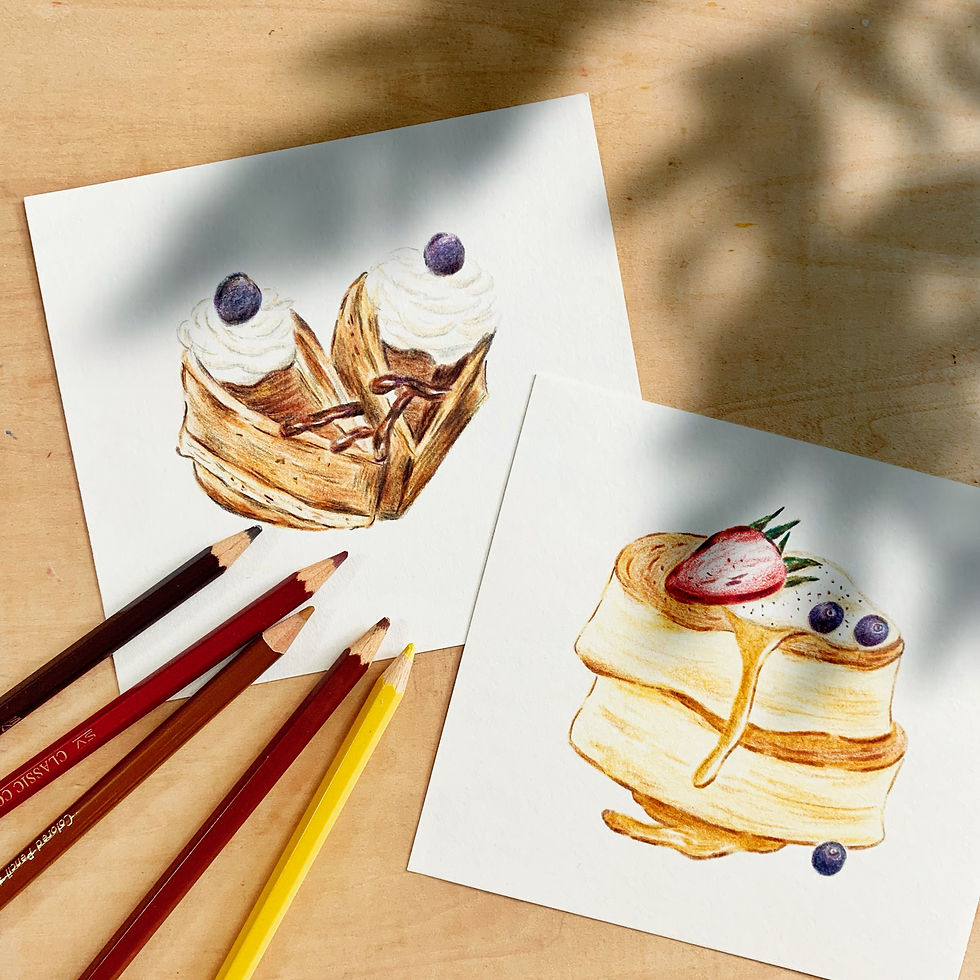 木顏色甜品繪畫工作坊 Color Pencil Dessert Workshop