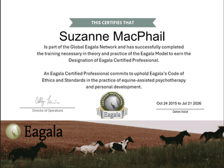 Suzanne MacPhail's EAGALA Certification