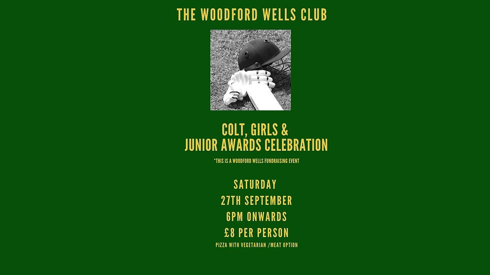 Colt, Girls & Junior Awards Celebration Saturday 27th September