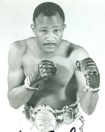 Cokes in fighting pose during his championship career