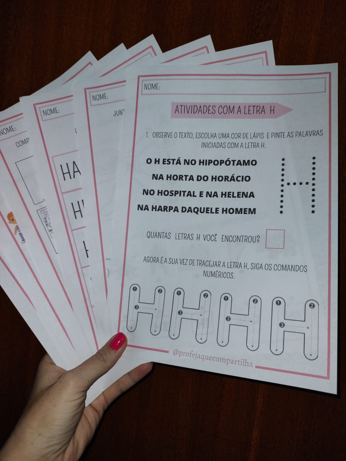 Letra H - 7 Atividades