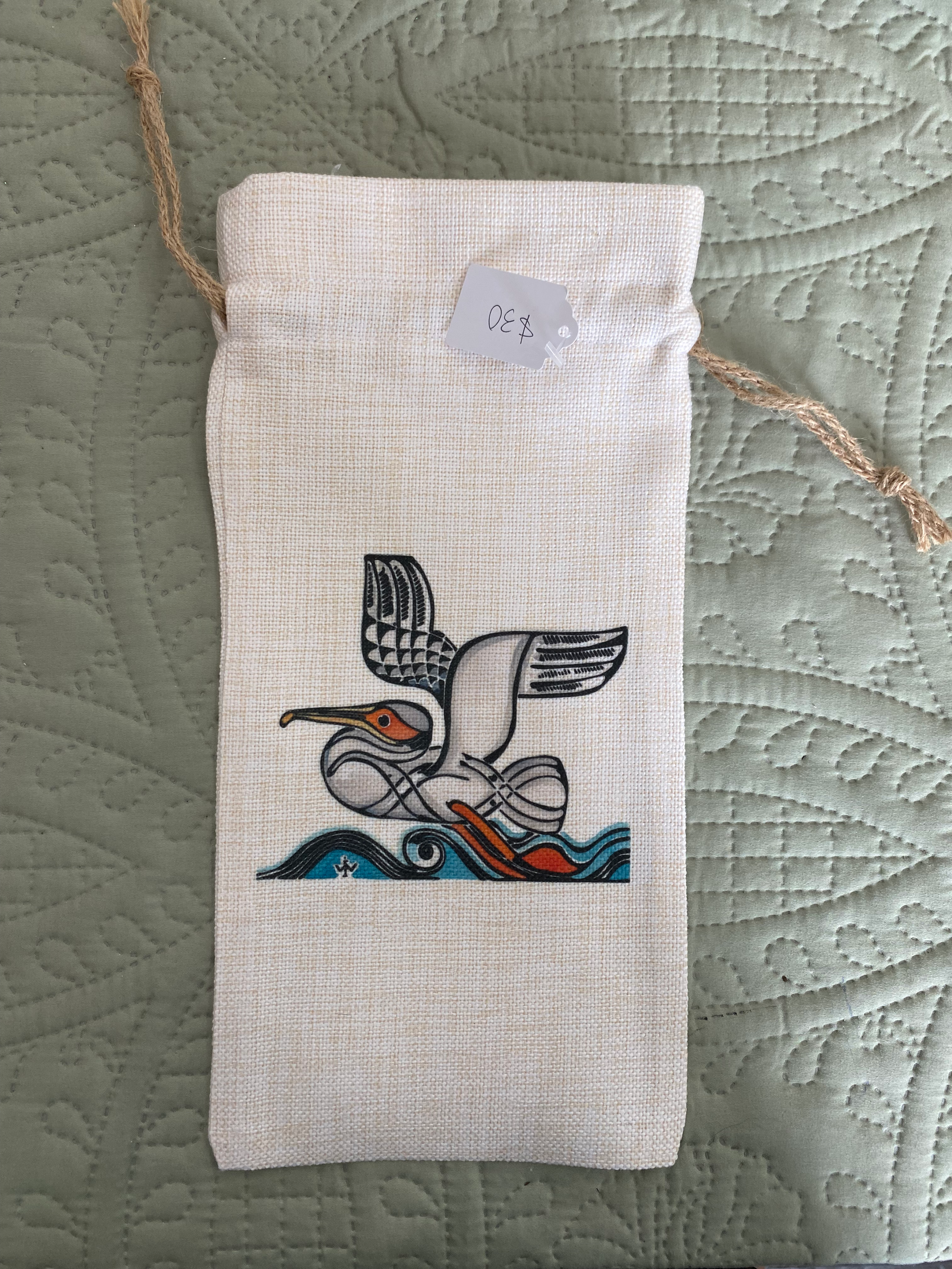 Painted Pelican Wine Tote