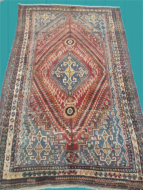 5'00"X8'1" Iran Kashan Hand Woven Area Rug-GL1214