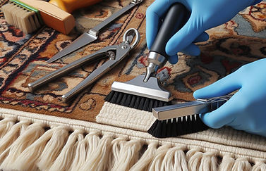 area rug fringe grooming