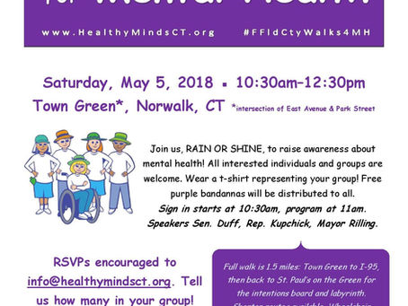 Join us for 2nd annual Mental Health Walk in Fairfield County!