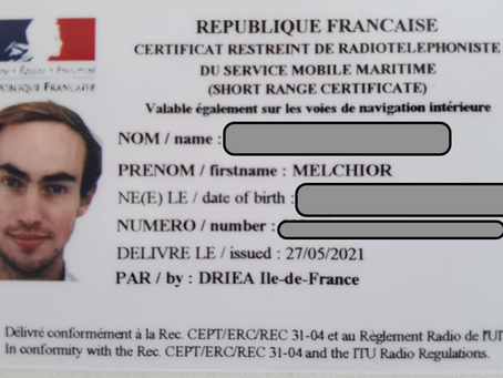 Mai 2021 - Préparation du certificat restreint de radiotéléphoniste (CRR)