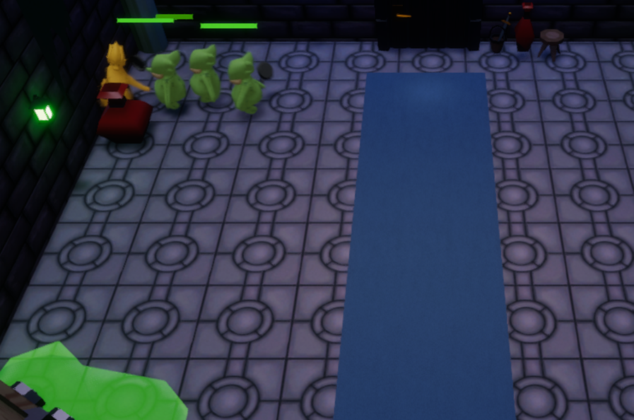 A couple of enemies chasing a player