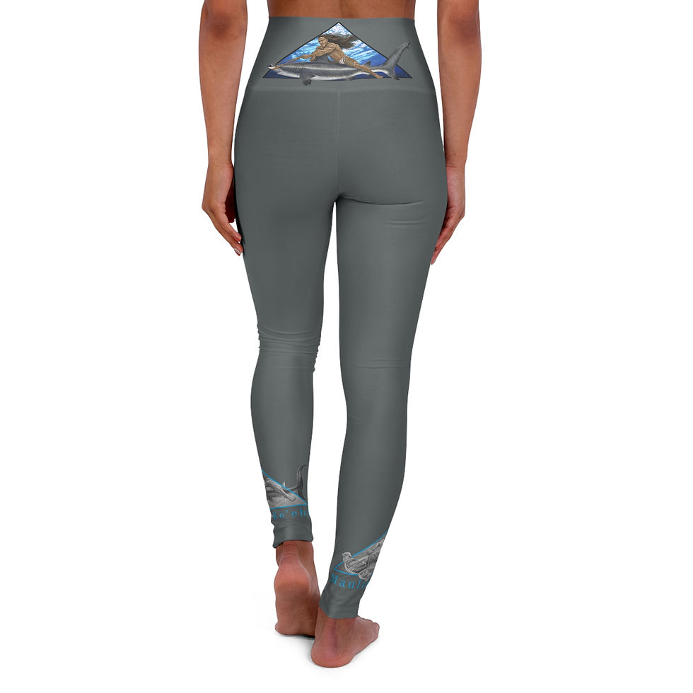 Thumbnail: Shark Rider High Waisted Paddling  Leggings 