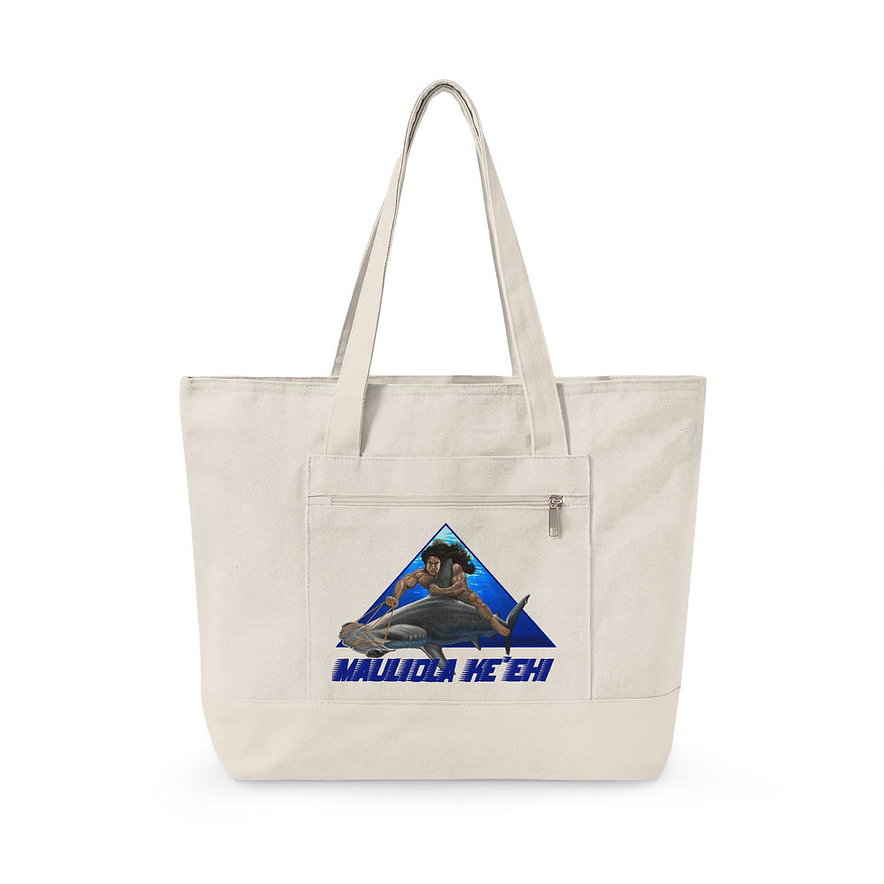 Thumbnail:  Inoa wa'a/Shark Rider Canvas Eco Tote 