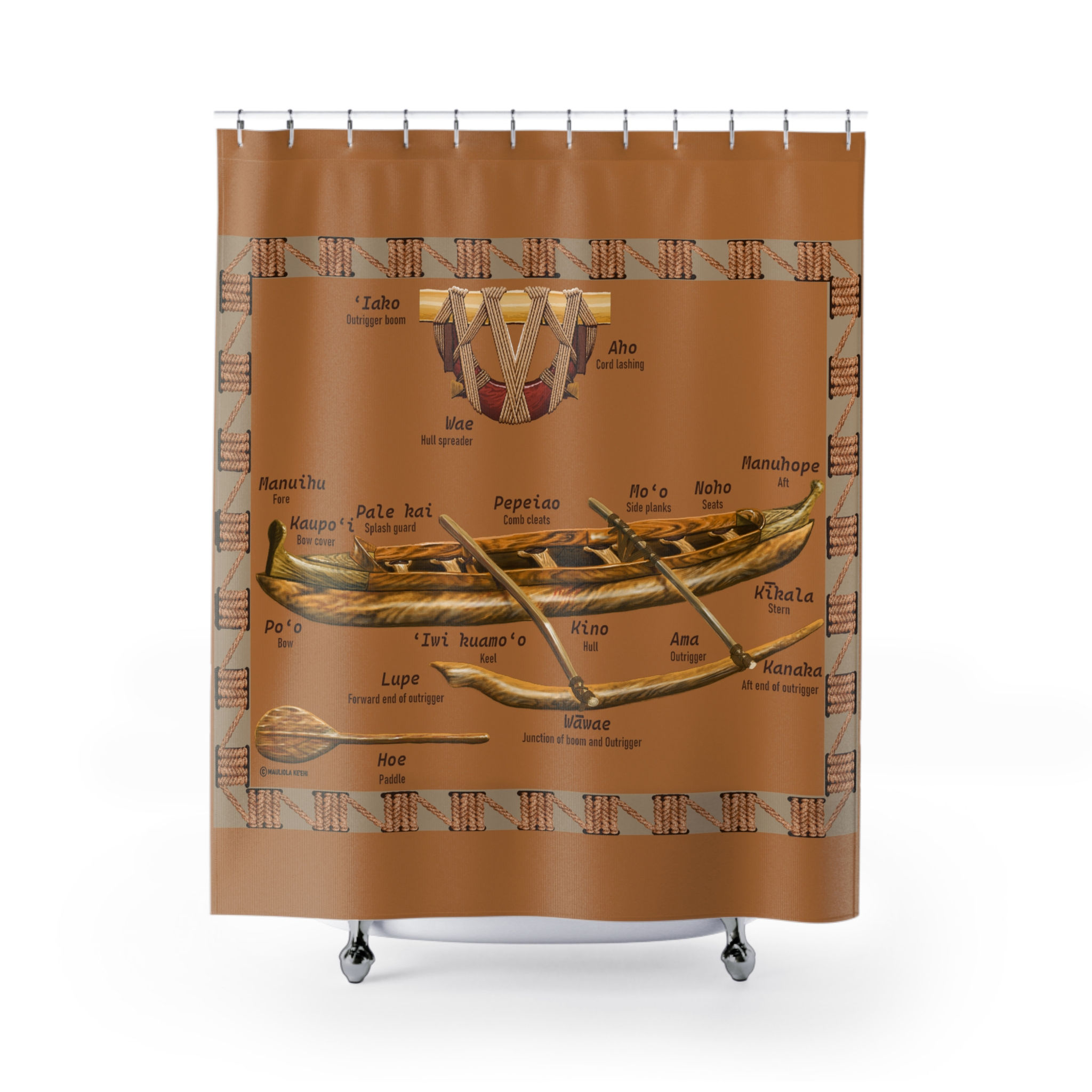 Inoa Wa'a Shower Curtains 
