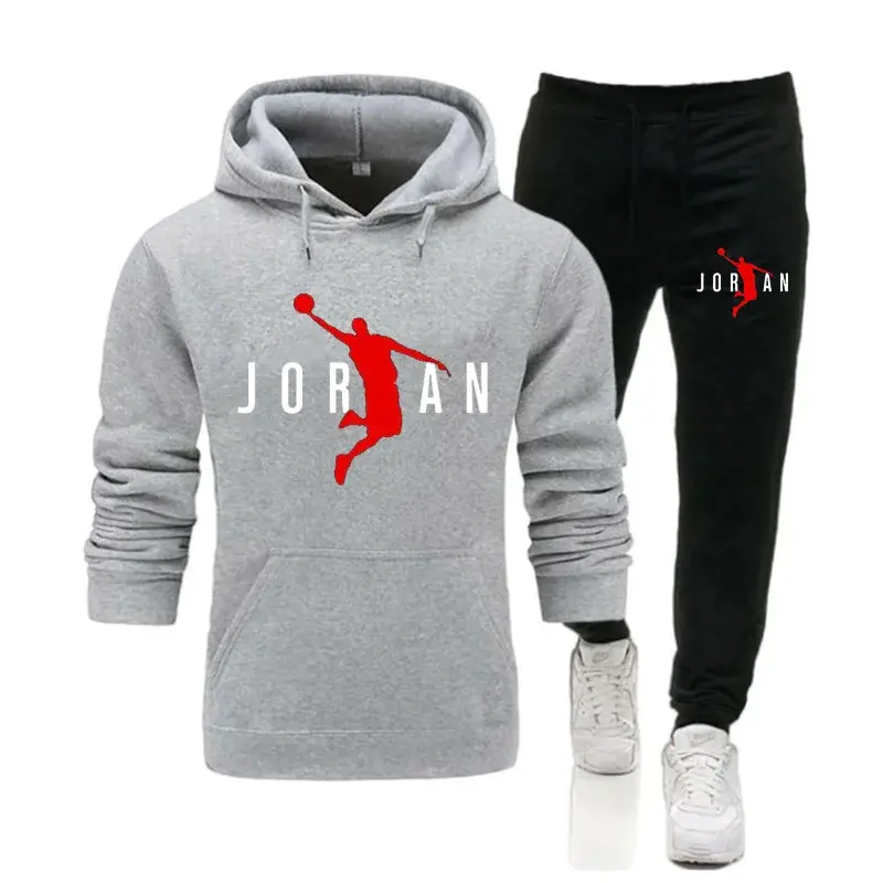 Thumbnail: 2025 Men's Fitness Jogging Casual sportswear Set, Spring and Autumn fashion hood