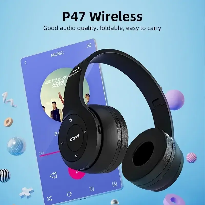 Thumbnail: Stereo P47 Headset 5.0 Bluetooth Headset Folding Series Wireless Outdoor
