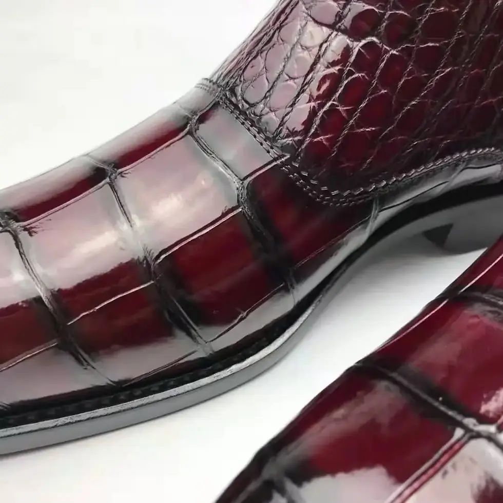 Thumbnail: Goodyear Elegant Dresses Alligator Men Shoes Genuine Crocodile Leather