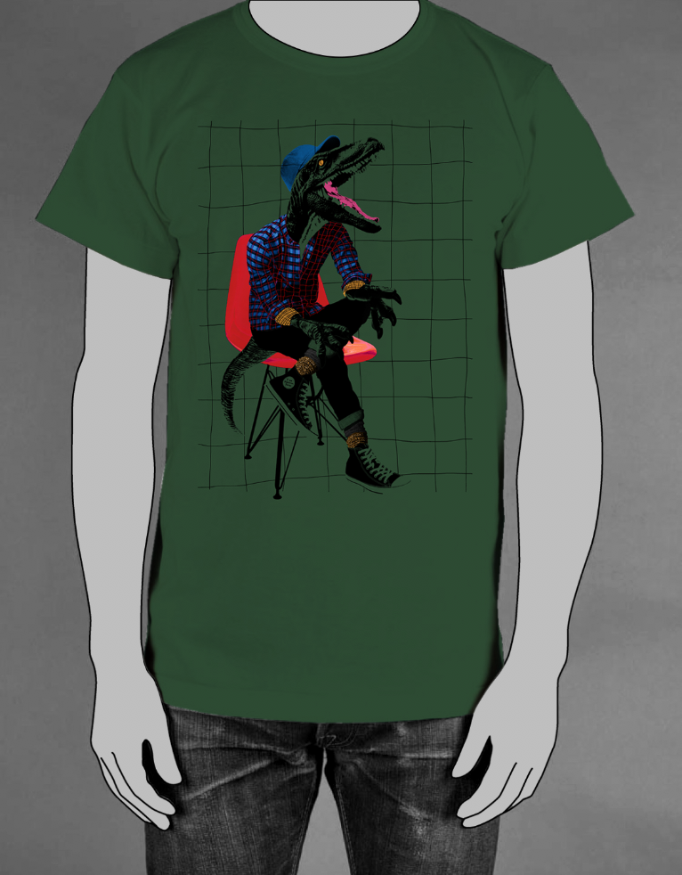Estampa Jurassic Guy