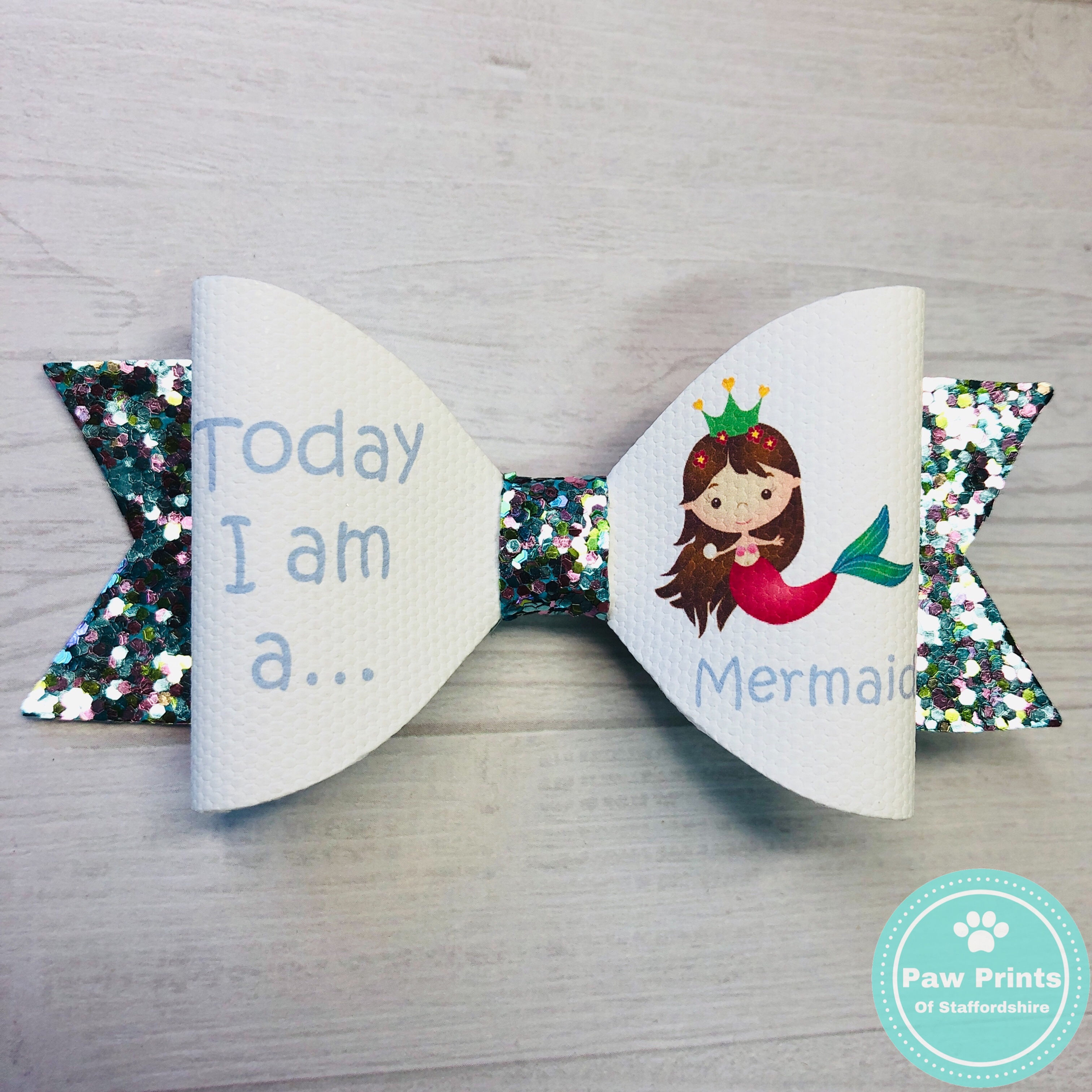 Today I Am A Mermaid Hair Bow