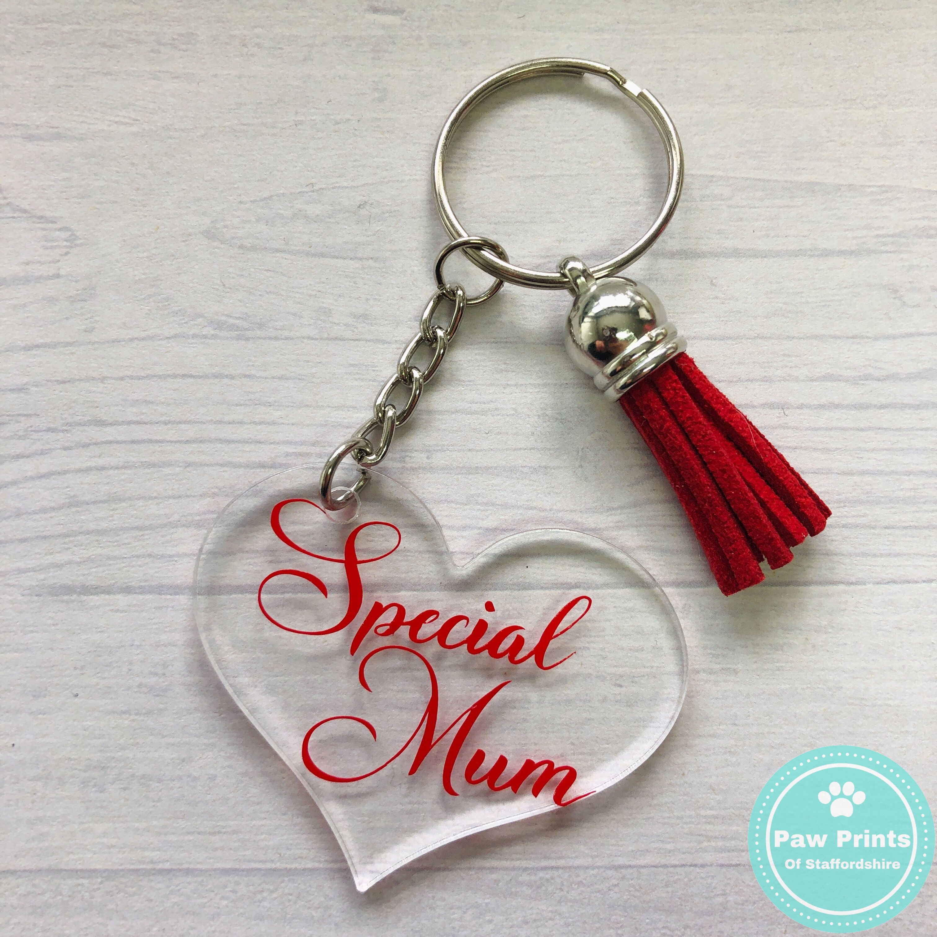 "Special Mum" Heart Keyring