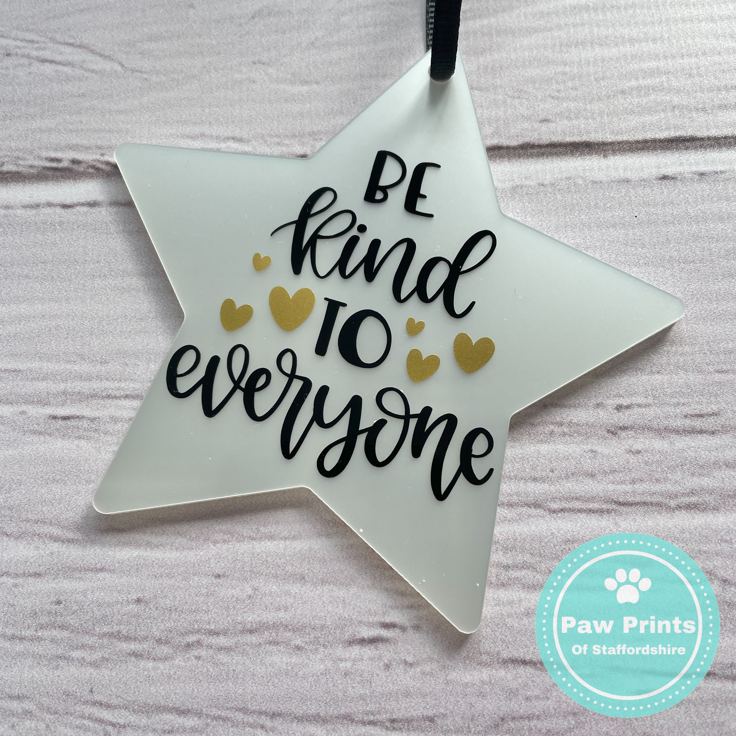 "Be Kind To Everyone" Star Plaque Hanging Decoration