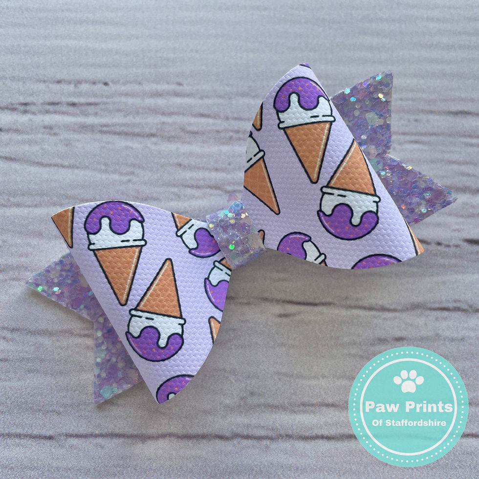 Thumbnail: Set of 3 Ice Cream & Ice Lolly Hair Bows - Summer Fun