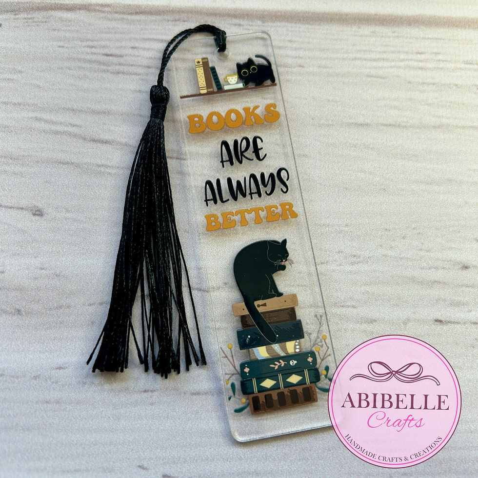 Thumbnail: Cute Cat Reading Quotes - Acrylic Bookmarks