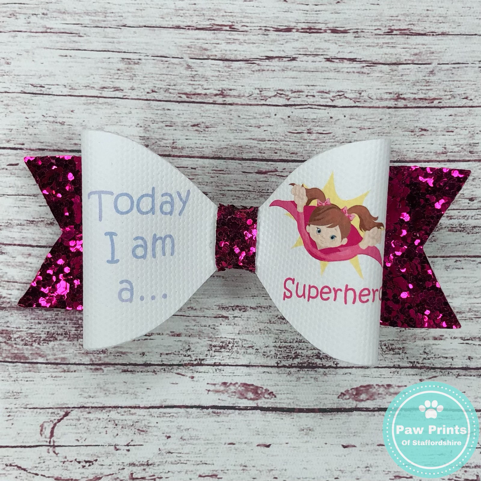 Today I Am A Superhero Hair Bow