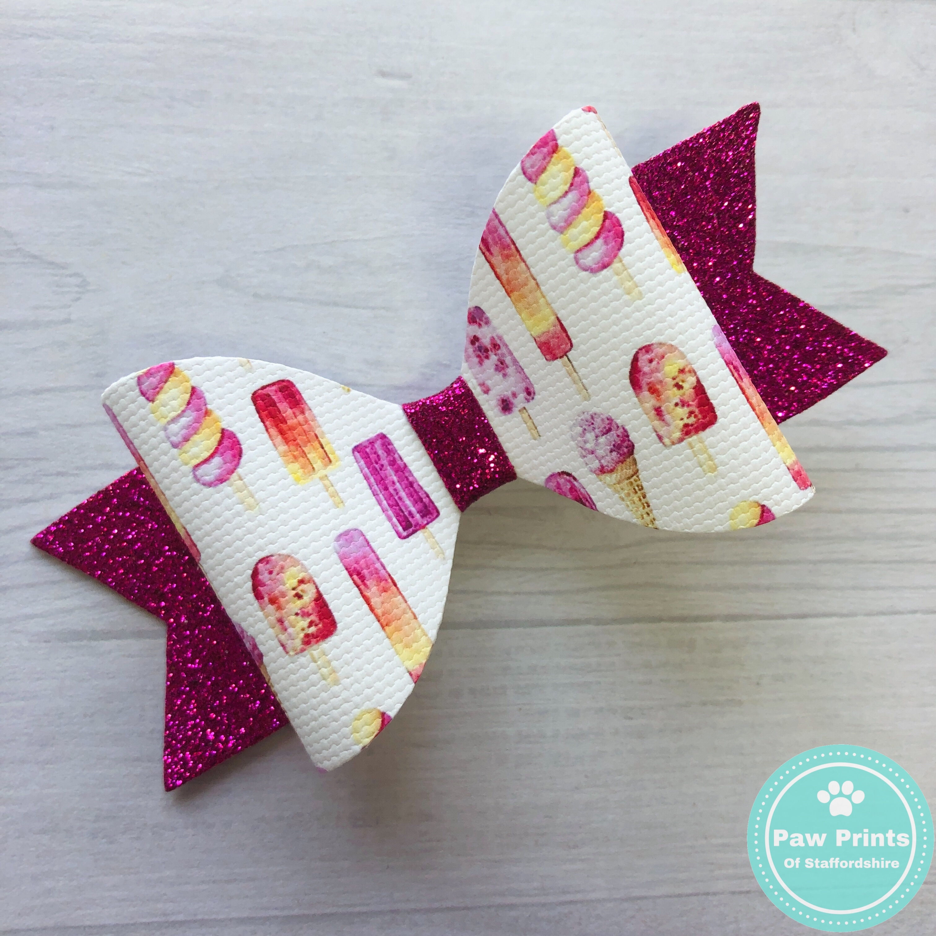 Ice Lolly Glitter Hair Bow