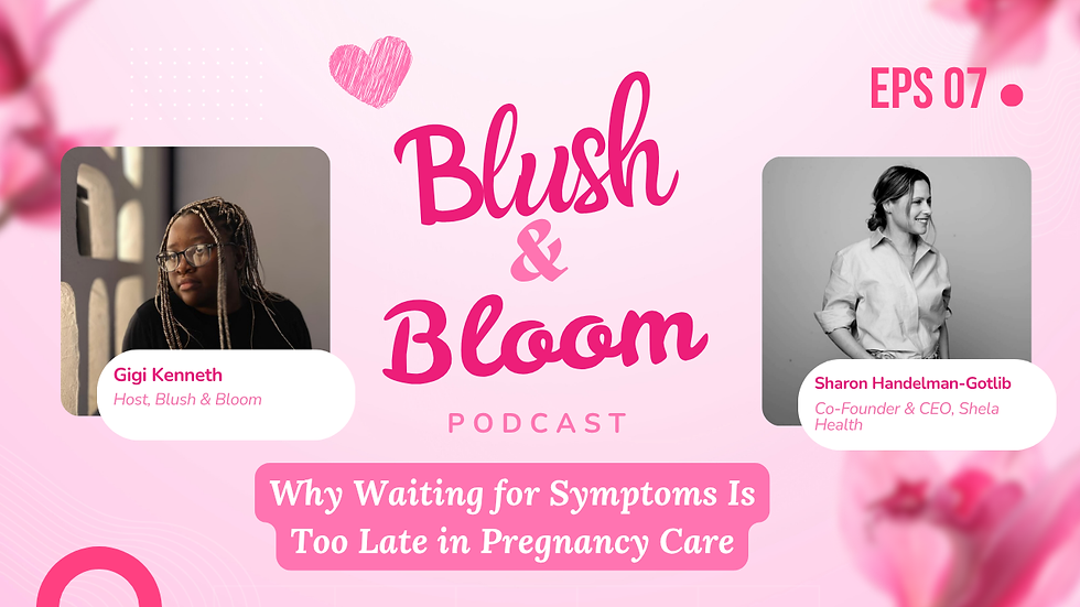 Why Waiting for Symptoms Is Too Late in Pregnancy Care | Blush & Bloom Podcast | Ep. 7 with Sharlon Handelman-Gotlib