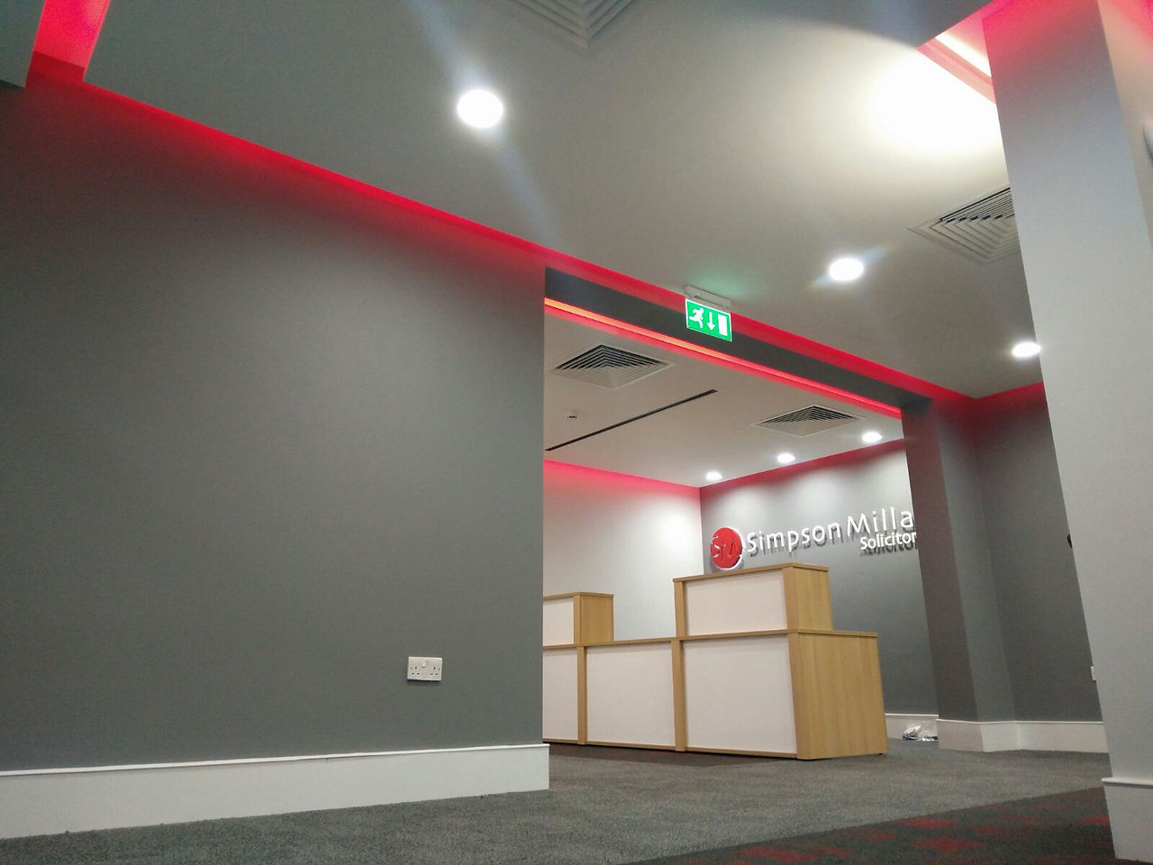 Reception lighting