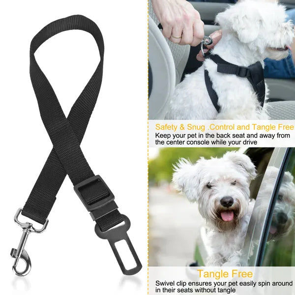 Thumbnail: 2Pcs Pet Dog Seat Belt Leash Adjustable Pet Dog Cat Safety Leads Harness