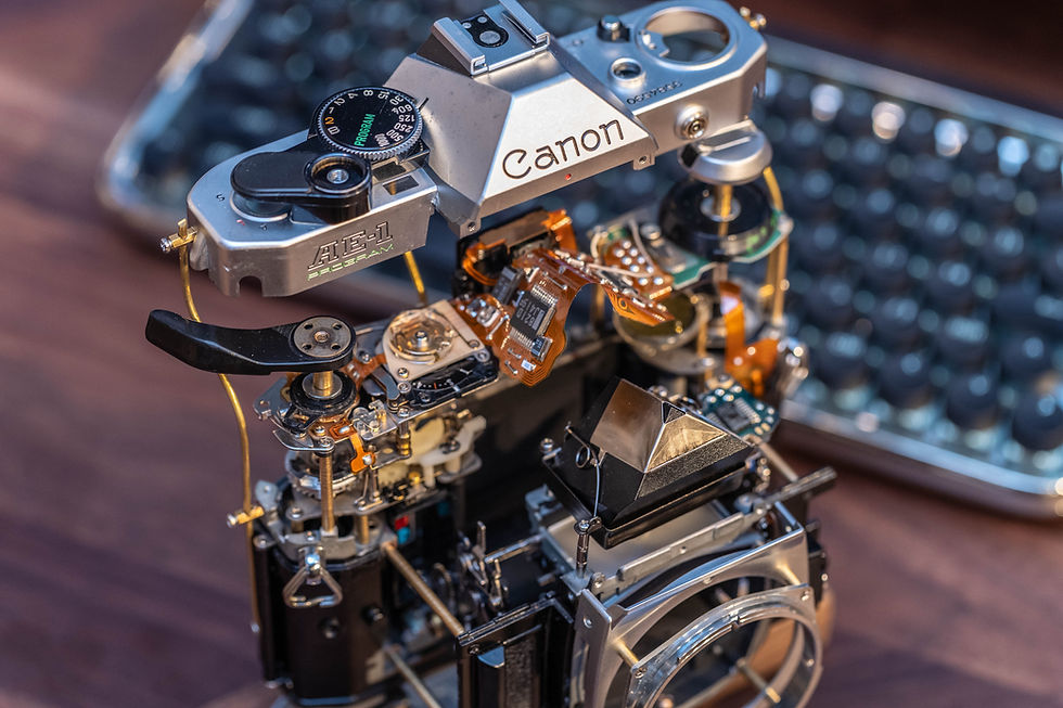 Thumbnail: Disassembled Mechanical Film Camera Canon AE-1