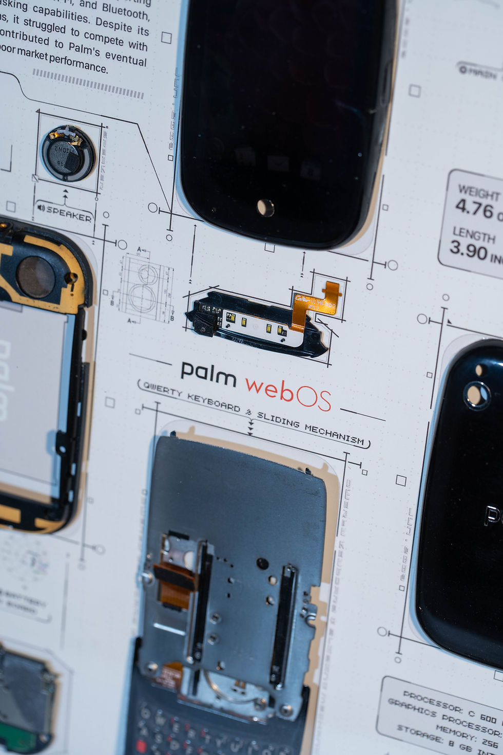 Thumbnail: Disassembled Palm Pre Frame Art, Disassemble Art, Framed Palm Pre Phone Teardown