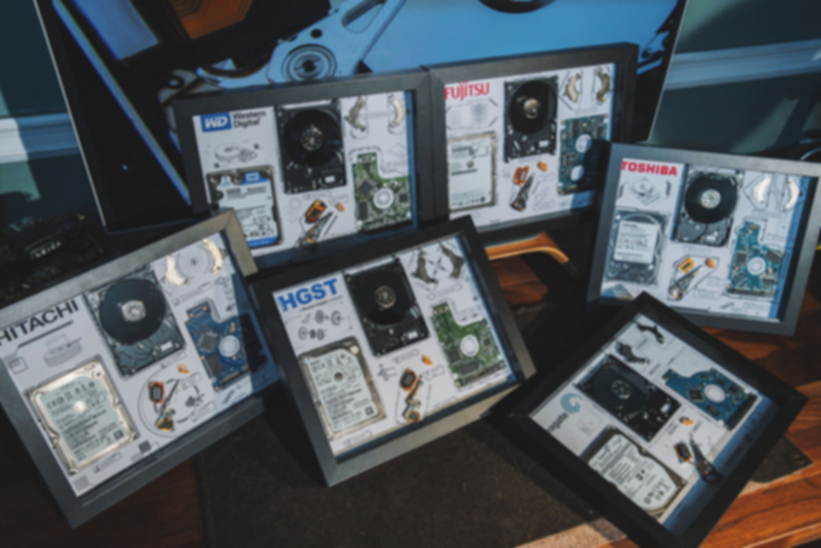 Disassembled Hard Drive Disk With Frame