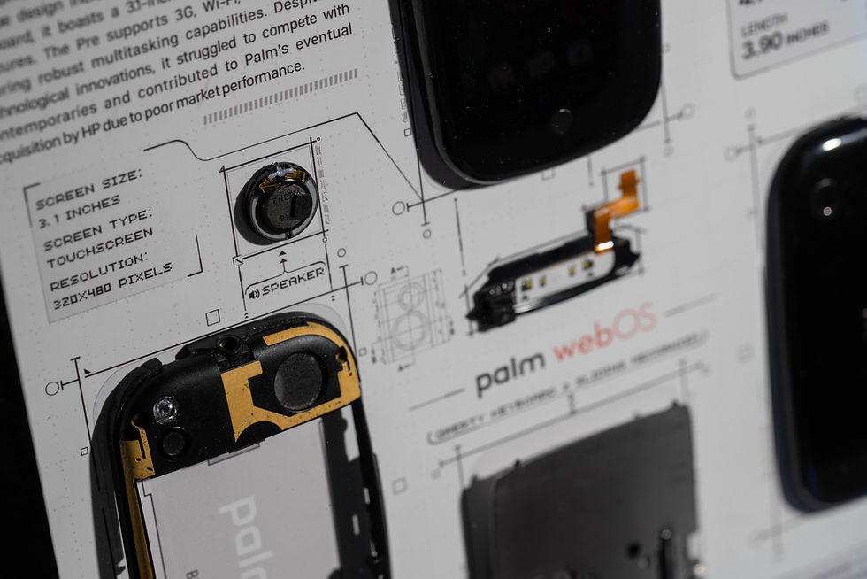 Thumbnail: Disassembled Palm Pre Frame Art, Disassemble Art, Framed Palm Pre Phone Teardown