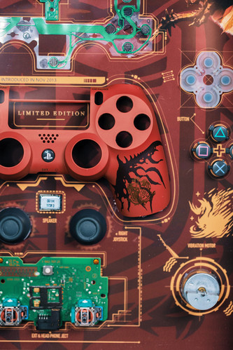 Disassembled Sony Controller PS4 MONSTER HUNTER WORLD Frame