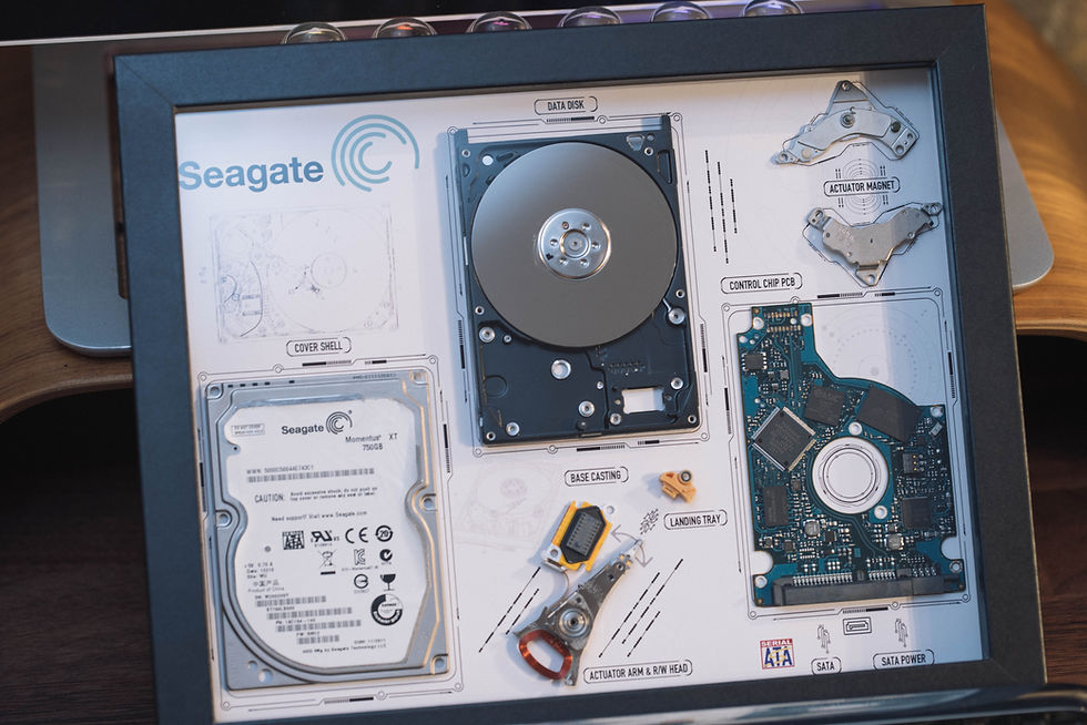 Miniature : Disassembled Hard Drive Disk With Frame