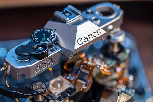 Disassembled Mechanical Film Camera Canon AE-1