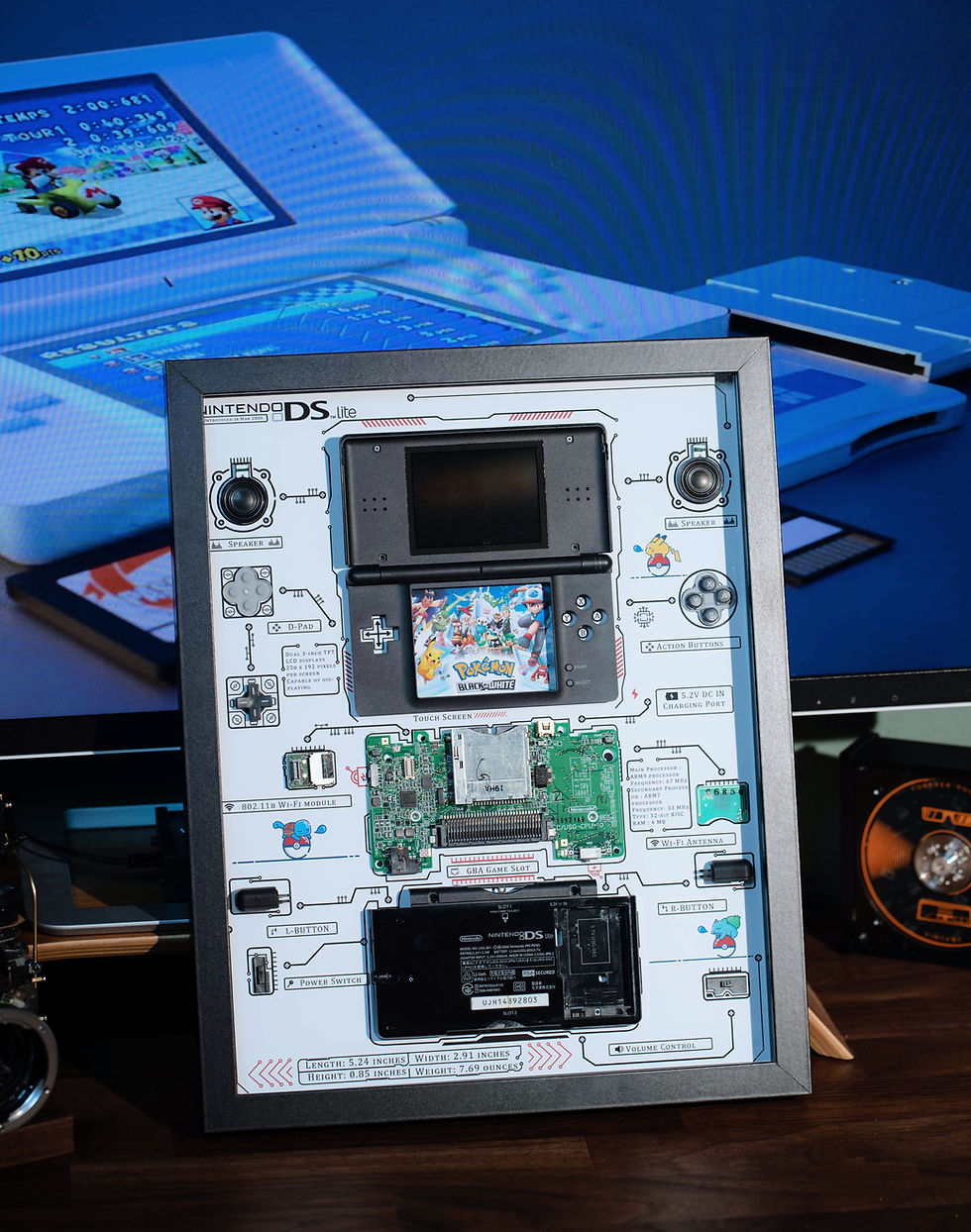 Disassembled Frame Art of DS Lite | FunBoxDesign