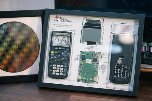 Texas Instruments Ti1083 Disassembled Ti 83 Calculator With Frame, Frame Art of Texas Instrument ...