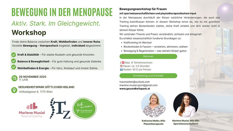Workshop- Bewegung in der Menopause
