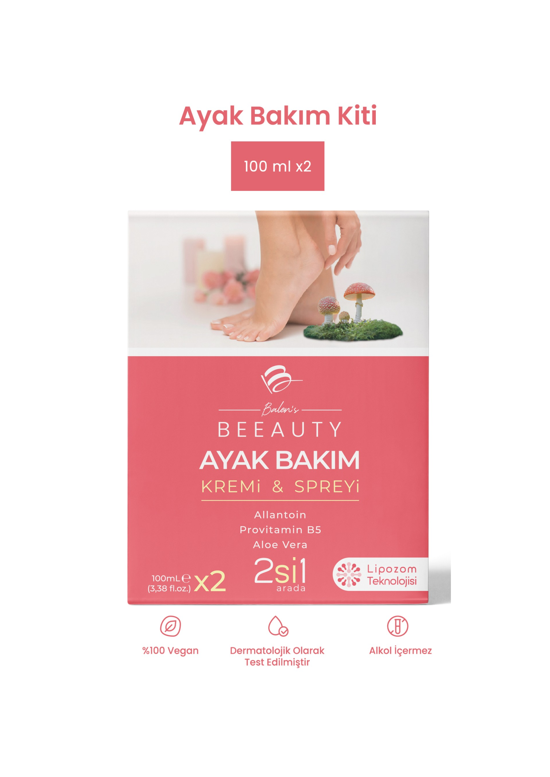 BALEN’S BEEAUTY AYAK BAKIM KREMİ - SPREYİ (İKİLİ SET) * 100 ML*2
