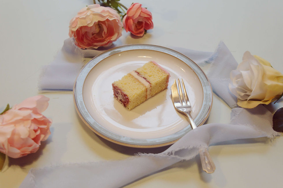 Small wedding cake slice