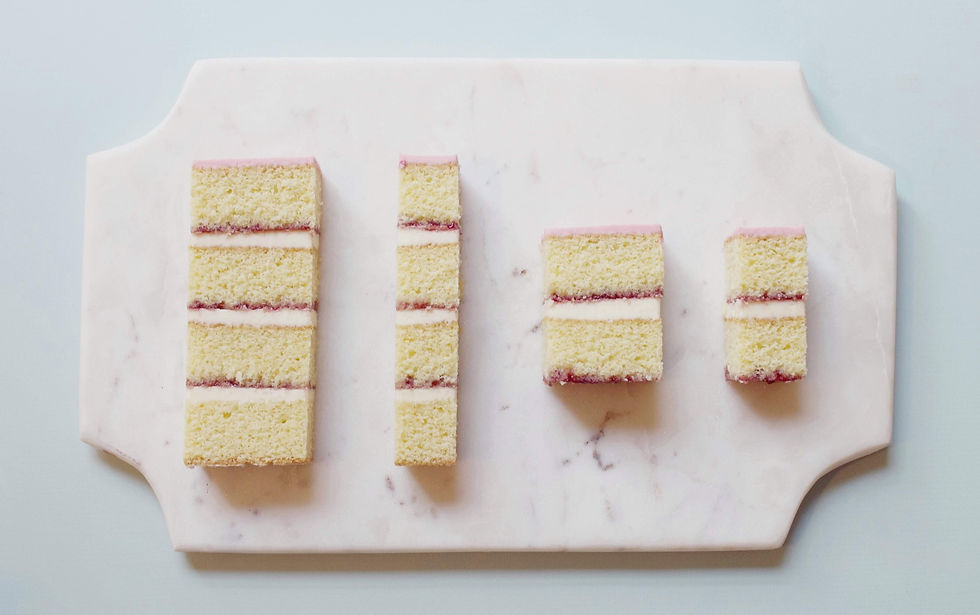 Wedding cake serving sizes including wedding cake dessert slice and wedding cake finger slice