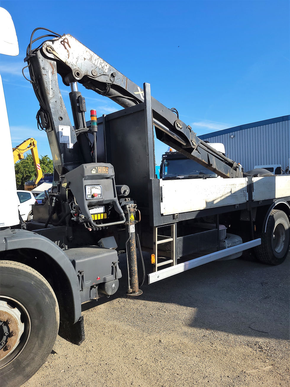 Miniature : SCANIA P270 plateau ridelles avec grue HIAB 144B-3