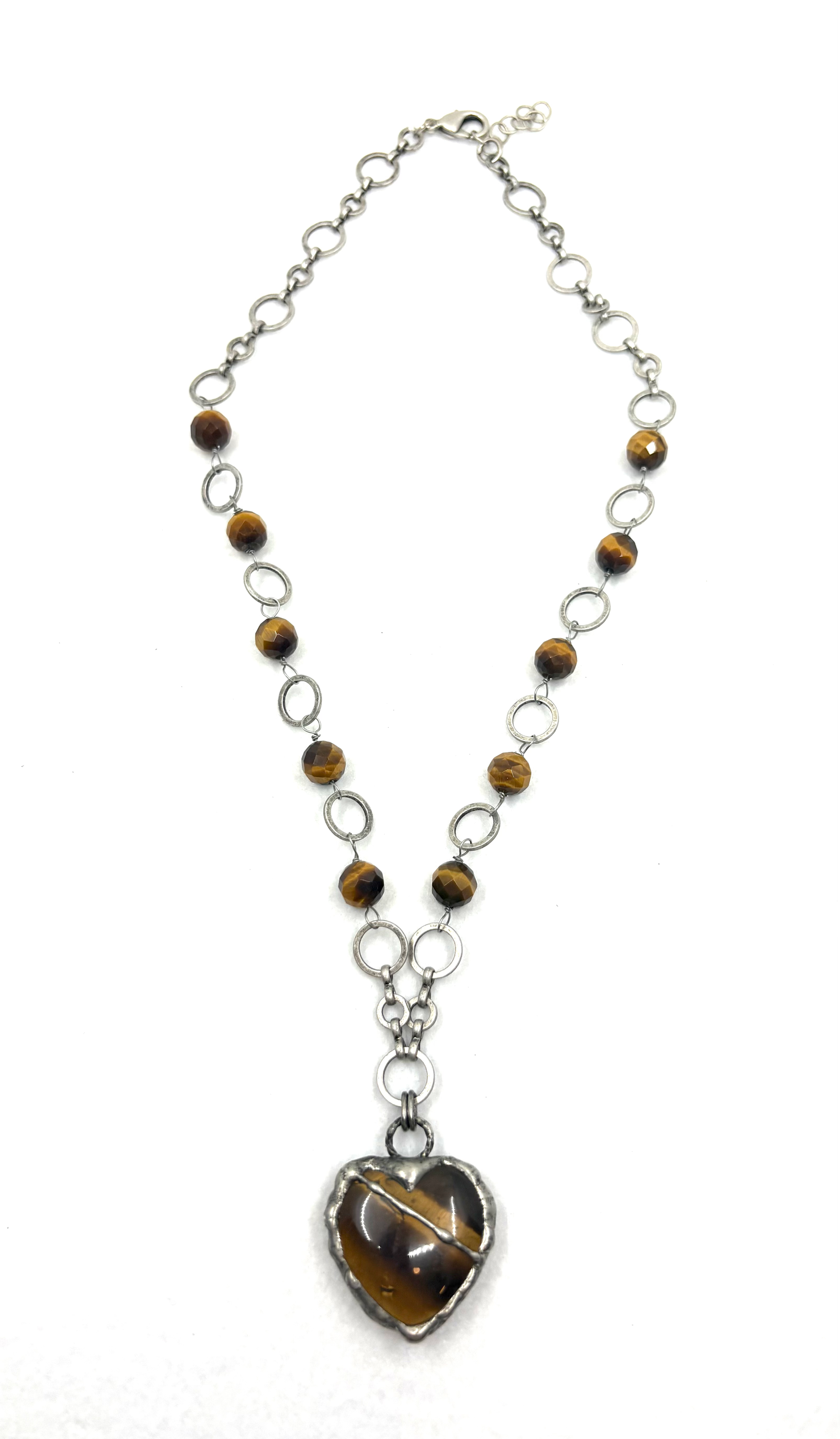 Tigers Eye Heart Necklace 