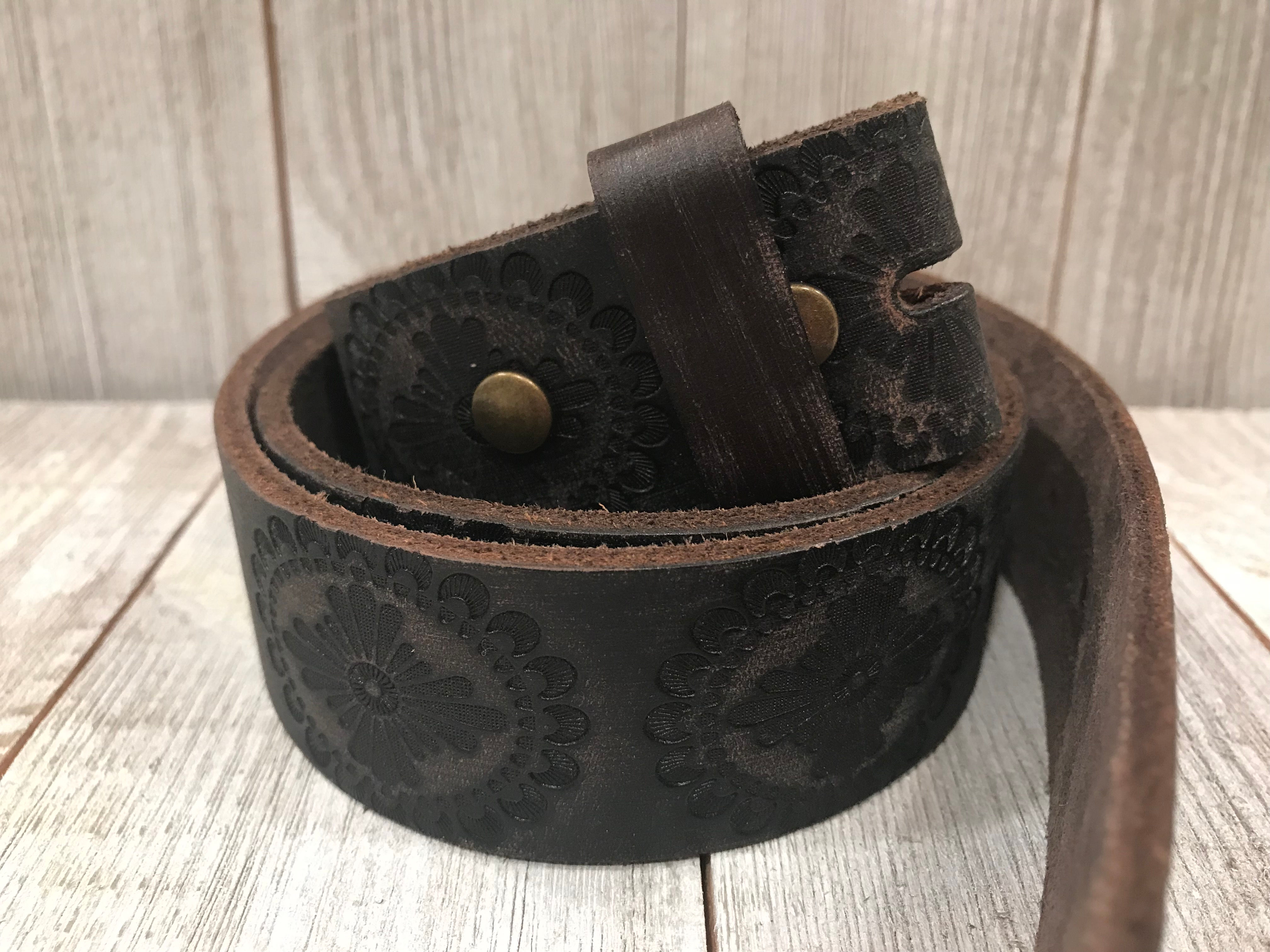 Earth Grey Leather Belt