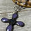 Thumbnail: Soldered Lilac  Crystal  Glass Faceted Crystal Quatrefoil Flower