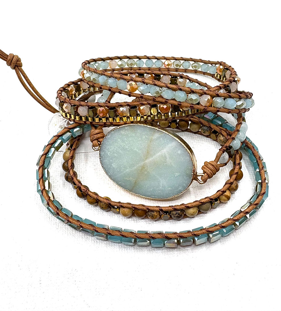 Thumbnail: Amazonite Wrap Bracelet 